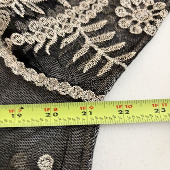 Ultra Pink Blouse Women's XL Embroidered Metallic Sheer Casual Lightweight Top - Picture 7 of 7